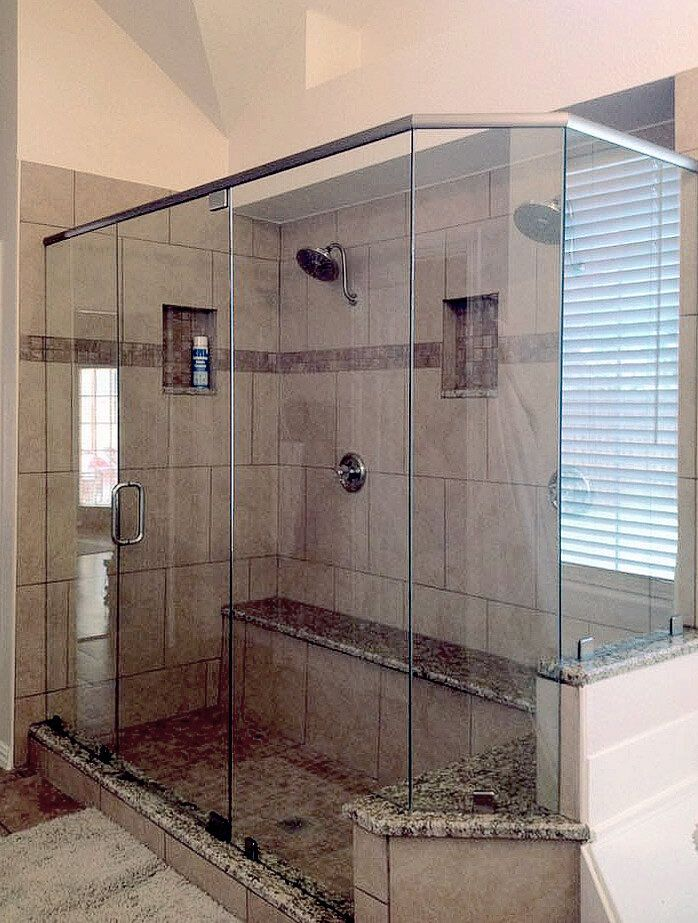 Spacious shower door